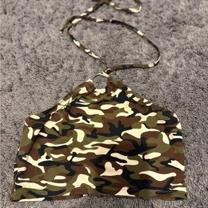 Camouflage Halter Top